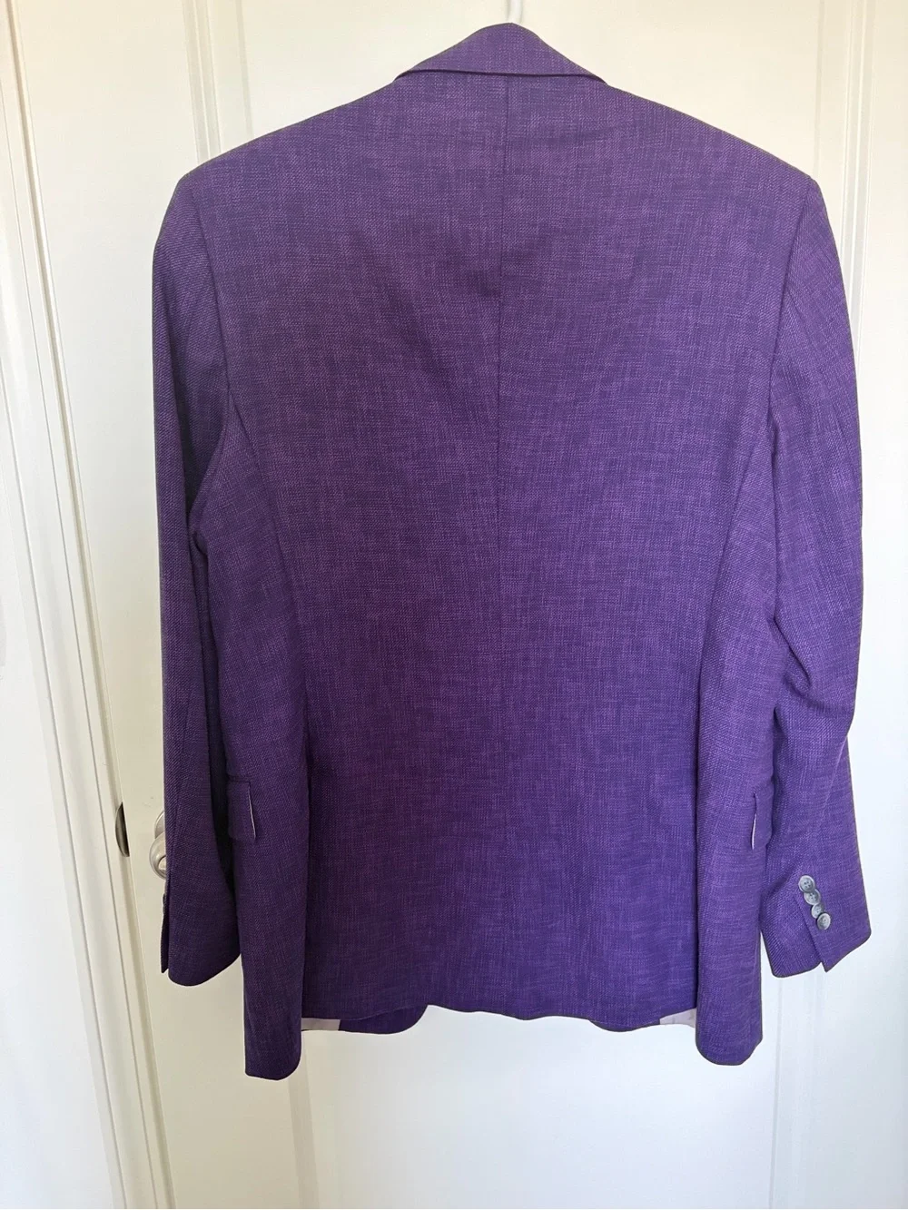 Paul Fredrick Men's Purple Blazer - Classic Two-Button Sport Coat